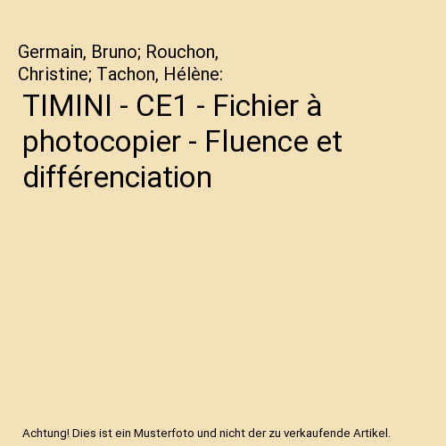 Timini ce1 fichier à - -,